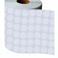 1000 pastilles autocollantes rondes 15 mm - blanc