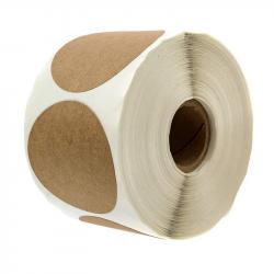 50 pastilles autocollantes 25mm - marrons - LIVRAISON GRATUITE