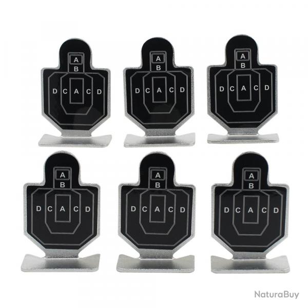 6cibles silhouette en mtal 62mm - modle 2 - LIVRAISON GRATUITE