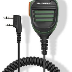Microphone Baofeng double PTT - vert - LIVRAISON GRATUITE