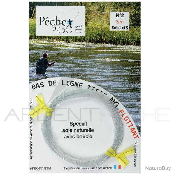 Bas de ligne tiss NG  boucle Peche  Soie (3 m) N2