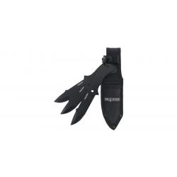 Cold Steel Lot de 3 couteaux de lancer - Manche 420SS - Etui nylon