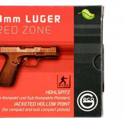 Boite de munition Geco RedZone 9X19 Hollow Point 8G 124GR x20