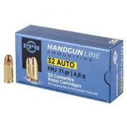 Boite de munition Partizan/PPU 7.65B/32AUTO 71gr 4.6g