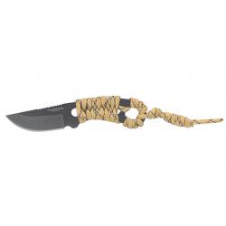 Condor Couteau Carlitos Neck - Désert - Lame 64mm - Manche Paracorde - Etui rigide de type Kydex