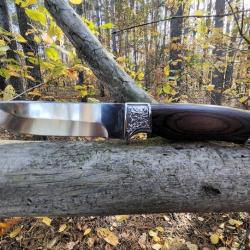 Crystal couteau avec manche en bois et étui