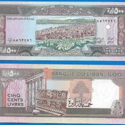 Liban 500 Livres 1988 Billet NEUF Lebanon