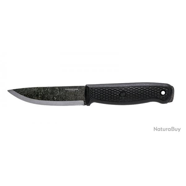 Condor Couteau Terrasaur noir - Lame 105mm - Manche Polypropylne - Etui Polypropylne noir