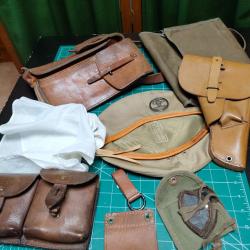 LOT DE 9 ARTICLES MATERIEL EQUIPEMENT GUERRE D'ALGERIE