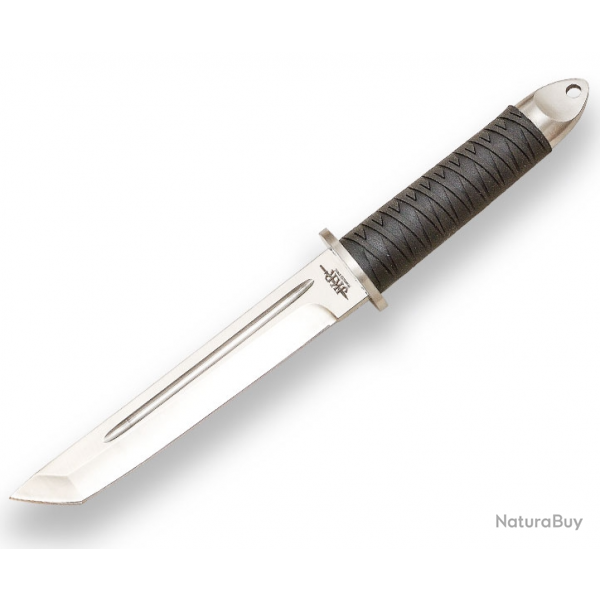 JKR 0775 Couteau  lame fixe Samoura manche caoutchouc lame tanto 19cm tui nylon