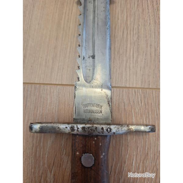Baonnette historique de l'arme Suisse