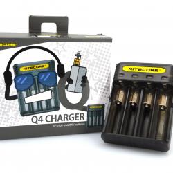 Chargeur d'accus NITECORE - Q4 noir (4 emplacements)
