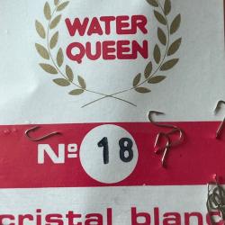 10 Hameçon n 18 palette ref cristal blanc  droit simple peche coup water queen