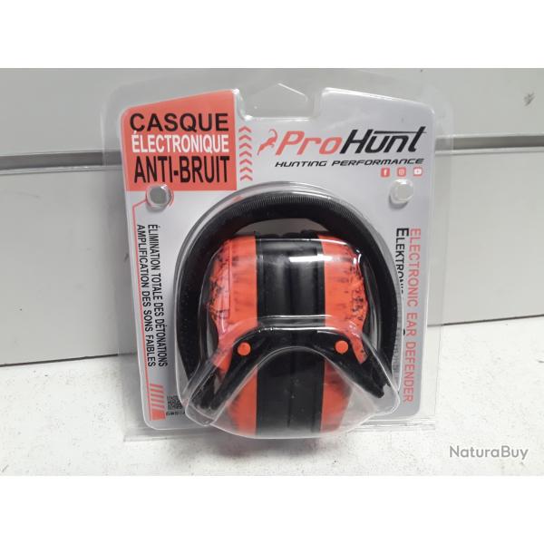 Casque lectronique Prohunt orange camo blaze