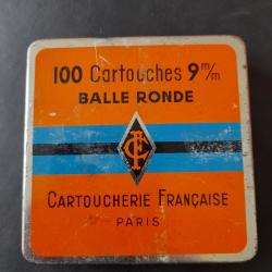 100 CARTOUCHES ANCIENNES  DE 9MM FLOBERT CATÉGORIE C AVEC BOÎTE D ORIGINE