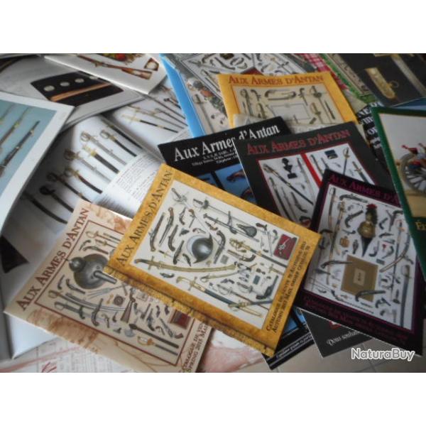3,5 kg   de revues et catalogues  de grandes qualits de ventes d'arme et quipement militaire