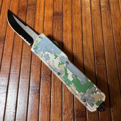 COUTEAU AUTOMATIQUE OTF BRISE VITRE ET CLIP CEINTURE.