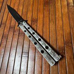 COUTEAU PAPILLON TÊTE DE MORT