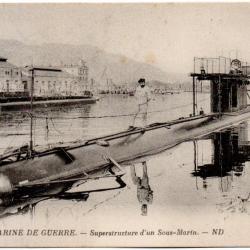 CPA - Marine de Guerre - Supersiructure d'un Sous-Marin N°1576