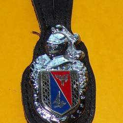 Groupement de Gendarmerie, WALLIS FUTUNA ,écu tranché bleu à une pirogue et rouge à un cagou le tout