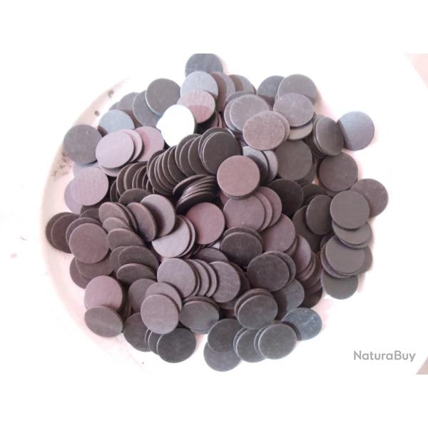 Lot de 100 rondelles goudronns en calibre 12,paisseur 1mm.