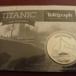 Médaille commémorative du 100e anniversaire du Titanic, Belfast Telegraph 2012