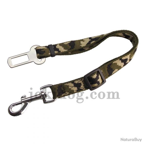 Laisse nylon Camo de scurit-auto VERT M : 20 mm
