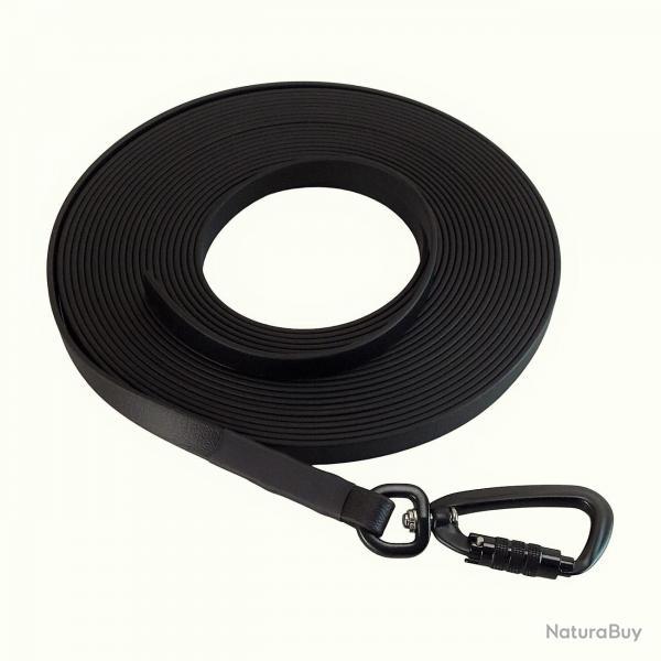 Longe BIOTHANE Twist-Lock 13 mm Noir 15 m SANS poignée