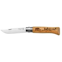 COUTEAU OPINEL 8 INOX SANGLIER CHENE