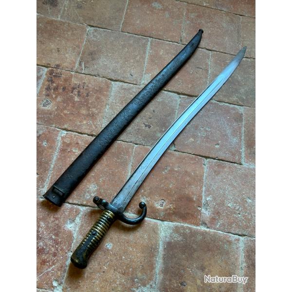 Baonnette franaise Chassepot 1866 monomatricule - 3me rpublique