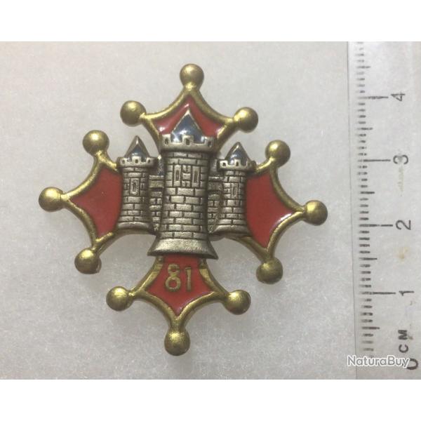 FRANCE INFANTERIE - INSIGNE 81 Rgiment d'Infanterie croix du Languedoc Drago