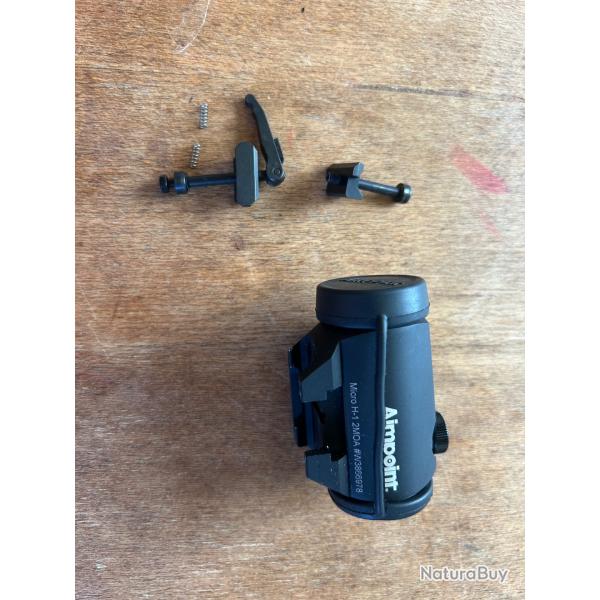 Aimpoint micro H1  2MOA avec montage fixe et montage amovible
