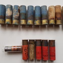 Lot de cartouches de chasse années 40/50 pour collection