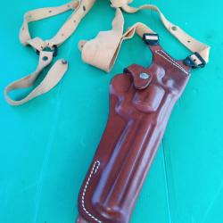 HOLSTER D EPAULE RADAR TOUT CUIR  POUR REVOLVER  .  JAMAIS UTILISE  .