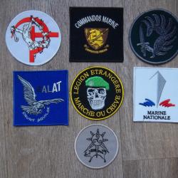 lot écussons militaire légion parachutiste commando insignes