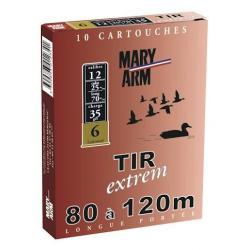 CARTOUCHE MARY TIR EXTREME 80-120M calibre12/70 35g bourre jupe n°4 laitonné x10