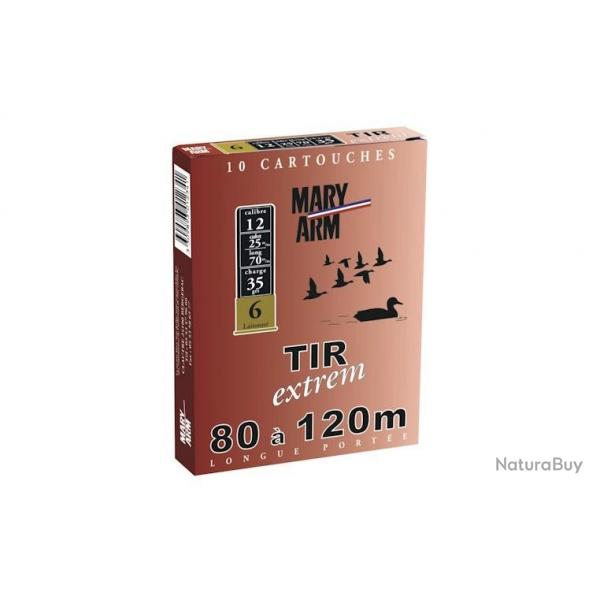 CARTOUCHE MARY TIR EXTREME 80-120M calibre12/70 35g bourre jupe n4 laitonn x10