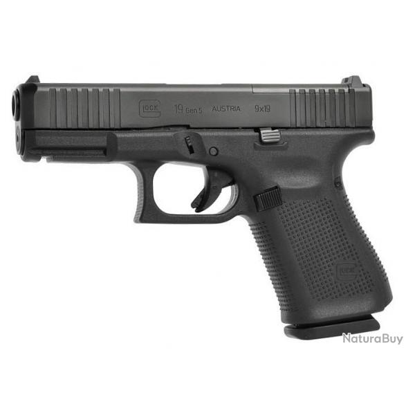 Pistolet GLOCK 19 MOS Gen5 FS - Cal: 9x19 (9mm luger) - 4"