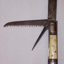 Ancien couteau de poche multifonction vintage