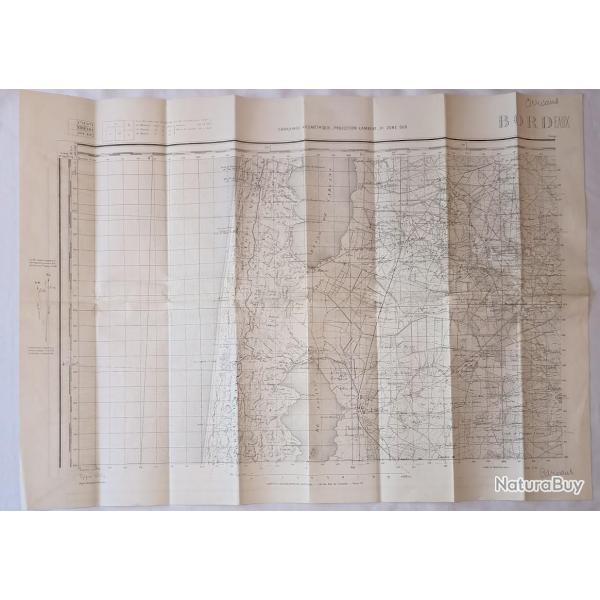 Cartes Etat Major double face BORDEAUX secteur CARCANS WW2