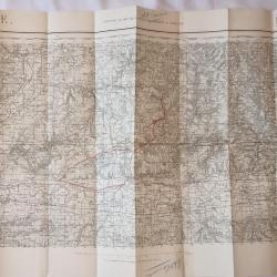 Carte Etat Major secteur LIBOURNE Gironde WW2