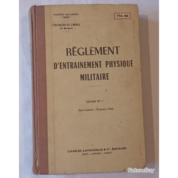Livre d'entrainement Physique Militaire 1960
