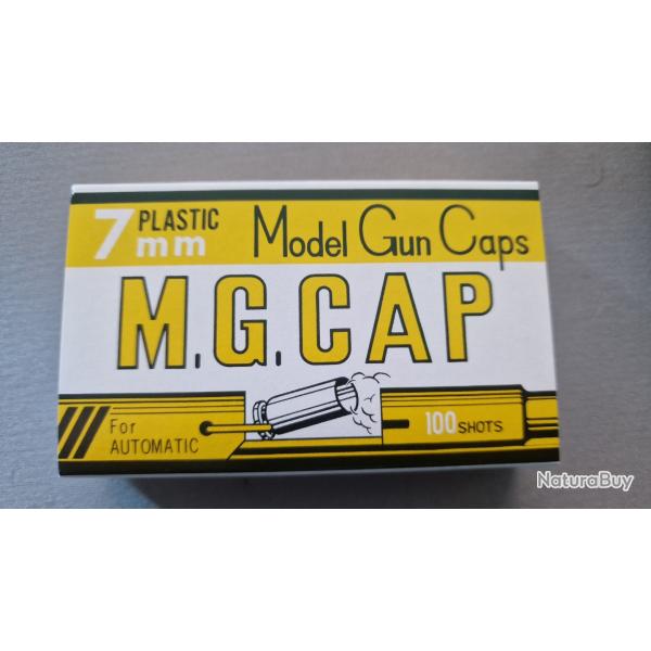 M.G.CAP 7mm Model Gun Caps 100 Shots ptards pour rplique de pistolet KSC