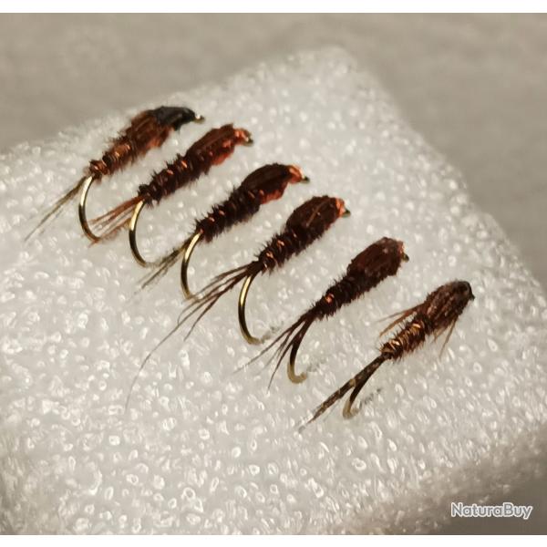 6 Nymphes PHEASANT TAIL