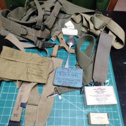 LOT ARTICLES MATERIEL EQUIPEMENT US ARMY,GRANDE BRETAGNE, (6) WW2