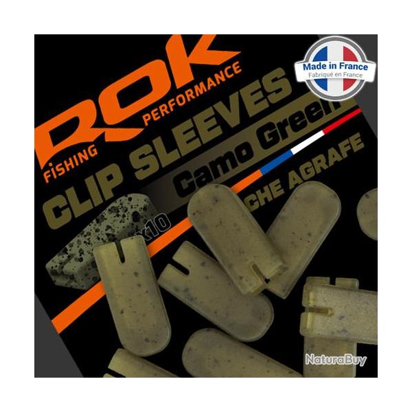 Cache Agrafe ROK Clip Sleeve Camo Green (par 10)