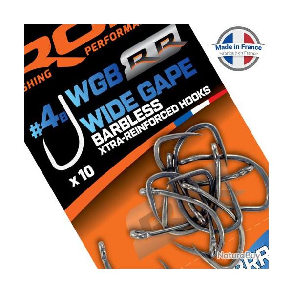 Hameon ROK WG-RR Wide Gape Xtra-Reinforced Sans Ardillon (par 10) n 6