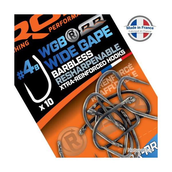 Hameon ROK WGR-RR Wide Gape Resharpenable Reinforced Sans Ardillon (par 10) n 2