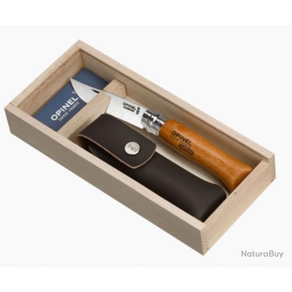 Couteau Opinel Plumier n08 Carbone + tui