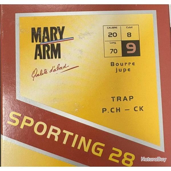 CARTOUCHES MARY ARM SPORTING 28 calibre 20/70 28g n9 x25